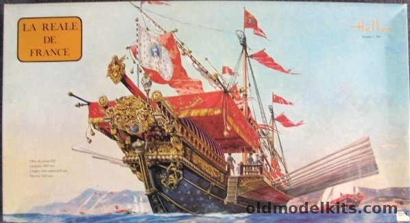 Heller 1/75 La Reale De France with Billowing Sails, 898 plastic model kit